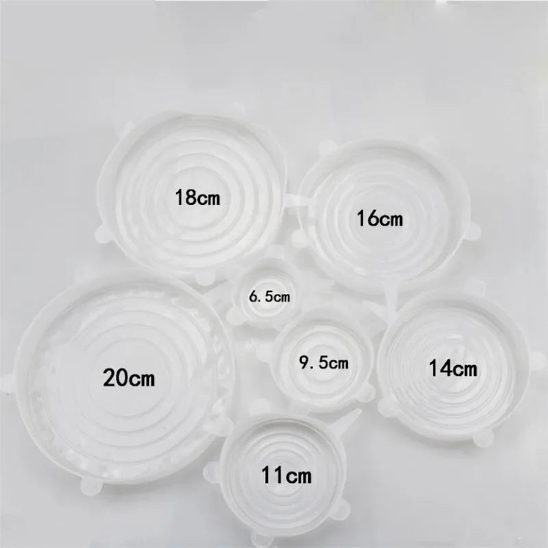 Reusable Silicone Stretch Lids - Airtight Bowl & Container Covers, Replaces Plastic Wrap, Dishwasher & Freezer Safe