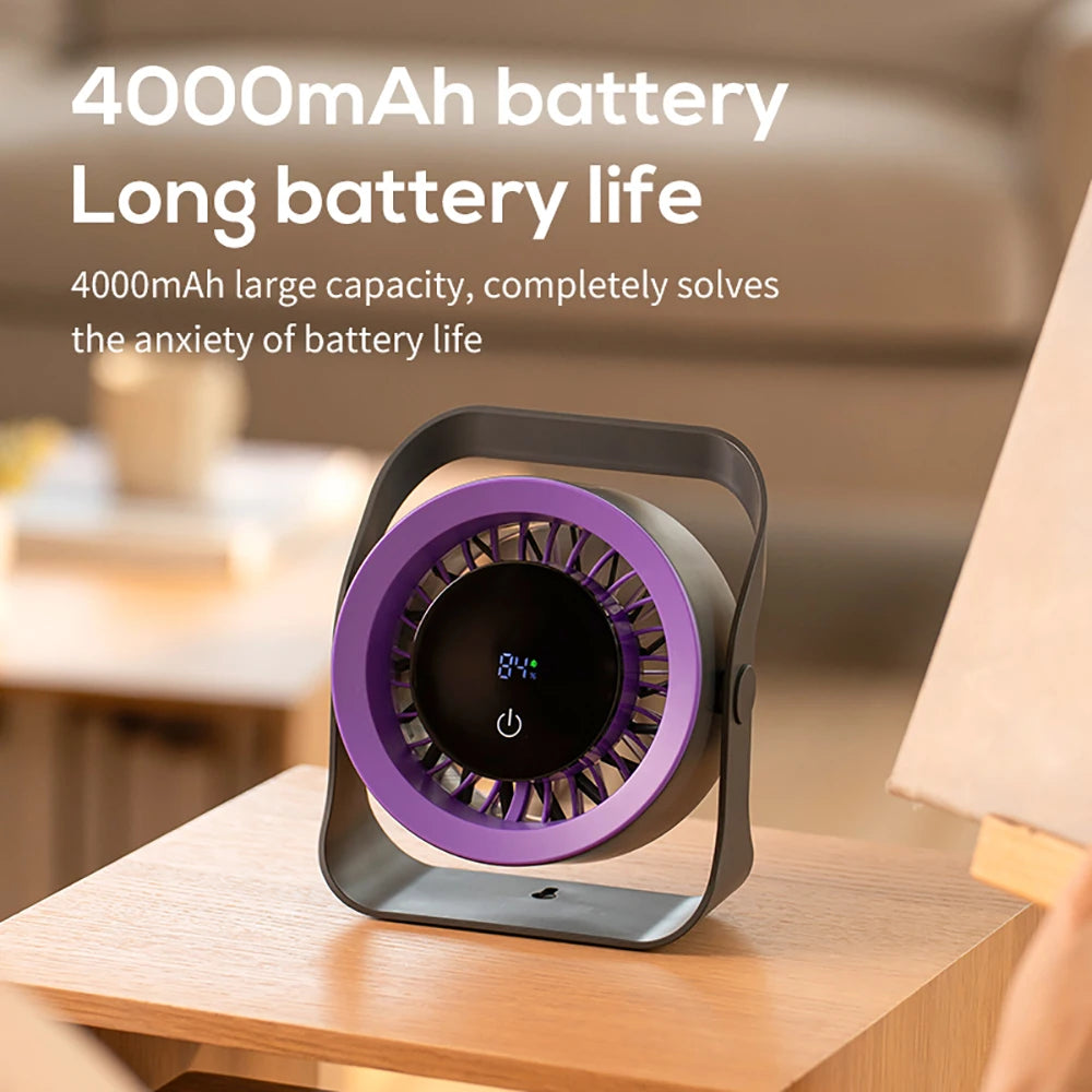Clip-On Fan — Portable, Rechargeable, Quiet, Personal, Mini, USB Powered