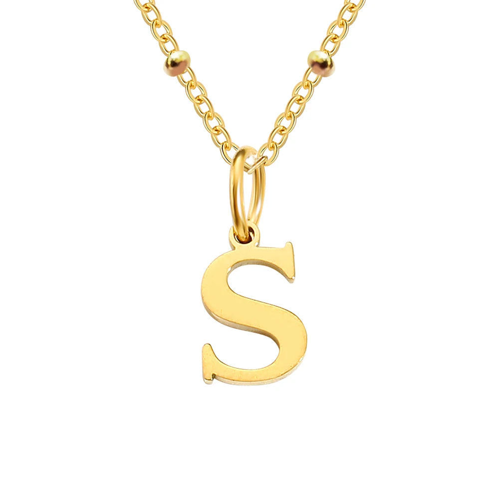 Initial Necklace — Dainty Gold, Personalized, Custom, Delicate, Minimalist