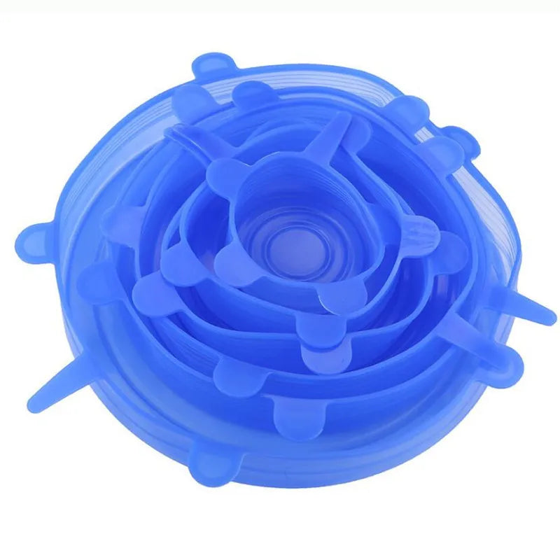 Reusable Silicone Stretch Lids - Airtight Bowl & Container Covers, Replaces Plastic Wrap, Dishwasher & Freezer Safe