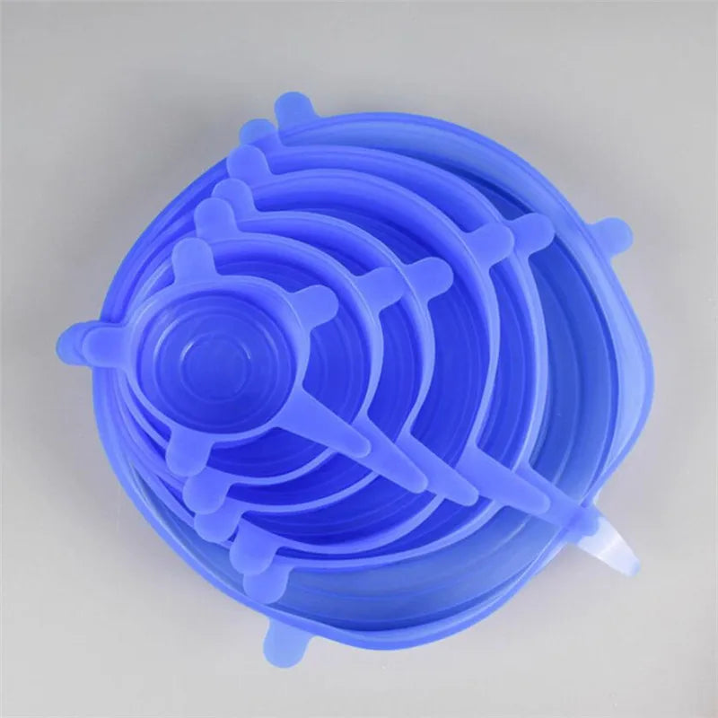 Reusable Silicone Stretch Lids - Airtight Bowl & Container Covers, Replaces Plastic Wrap, Dishwasher & Freezer Safe