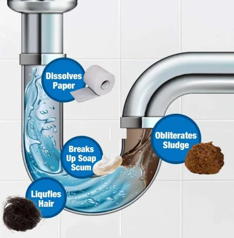 Drain Clog Remover — Heavy Duty, Fast Acting, Septic Safe, Odor Eliminating, Kitchen, Bathroom