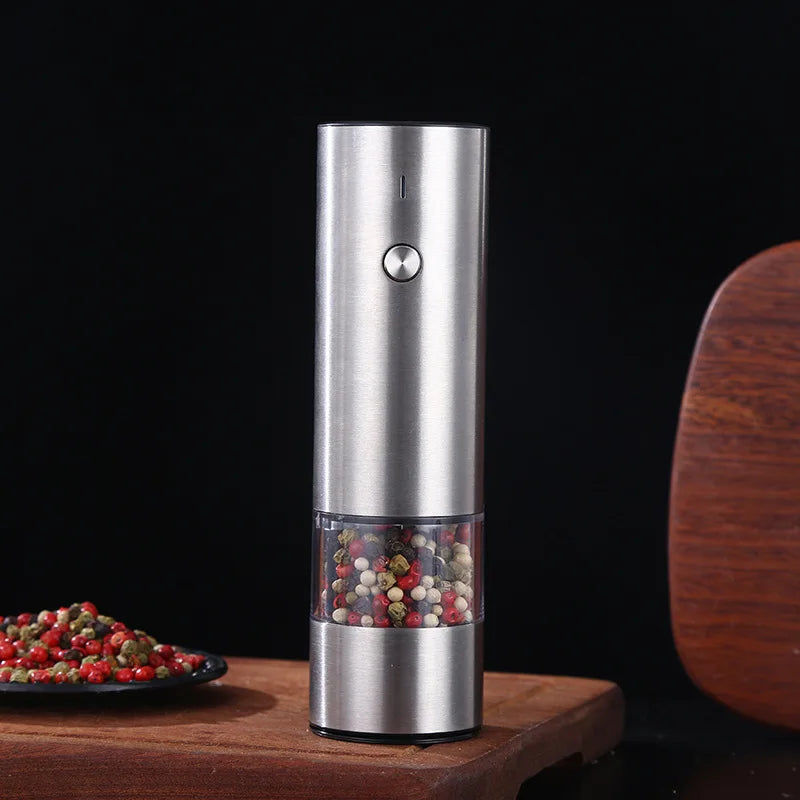 Electric Pepper Grinder — USB Rechargeable, Automatic, Adjustable Coarseness, LED Light, One-Handed Operation