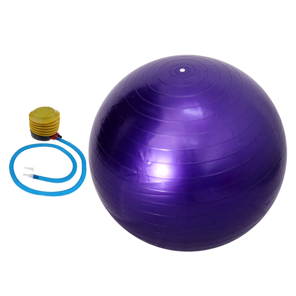 55cm Anti-Burst Yoga Exercise Ball with Pump - Stability Swiss Ball for Pilates, Core Training, Posture, Home Office Chair