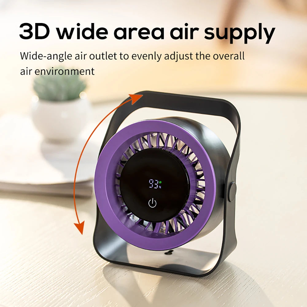 Clip-On Fan — Portable, Rechargeable, Quiet, Personal, Mini, USB Powered