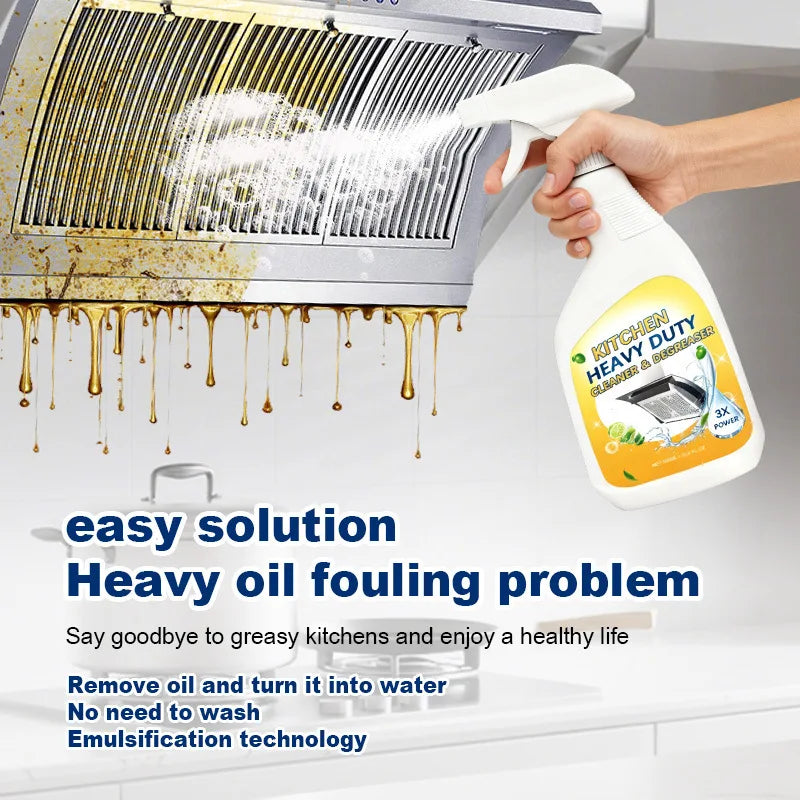 Kitchen Degreaser Spray — Heavy Duty, Fast Acting, Professional Grade, Multi-Surface, Food Safe, Streak Free
