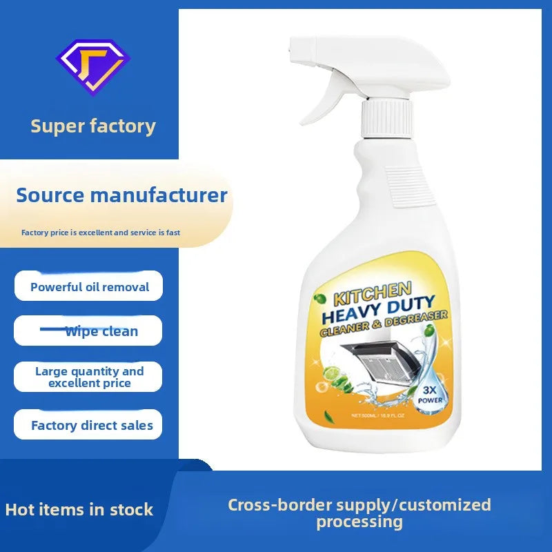 Kitchen Degreaser Spray — Heavy Duty, Fast Acting, Professional Grade, Multi-Surface, Food Safe, Streak Free