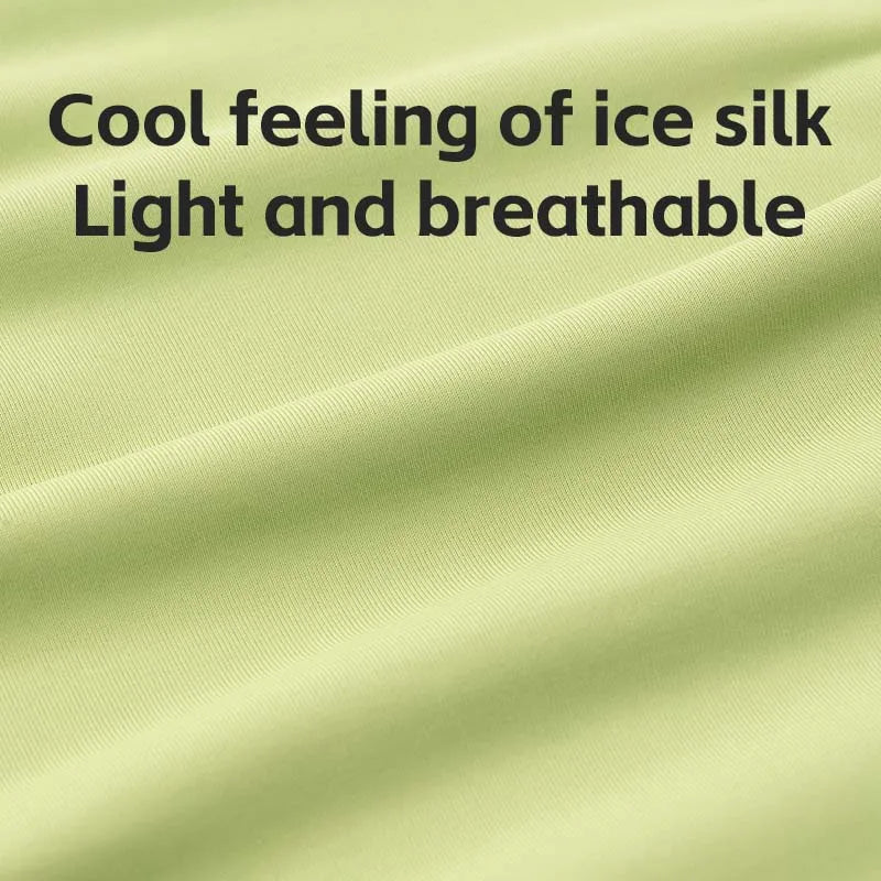 Cooling Ice-Silk Cycling Face Mask - UV Sun Protection Balaclava with Glasses Slots, Breathable Summer Bike & Hiking Headwear