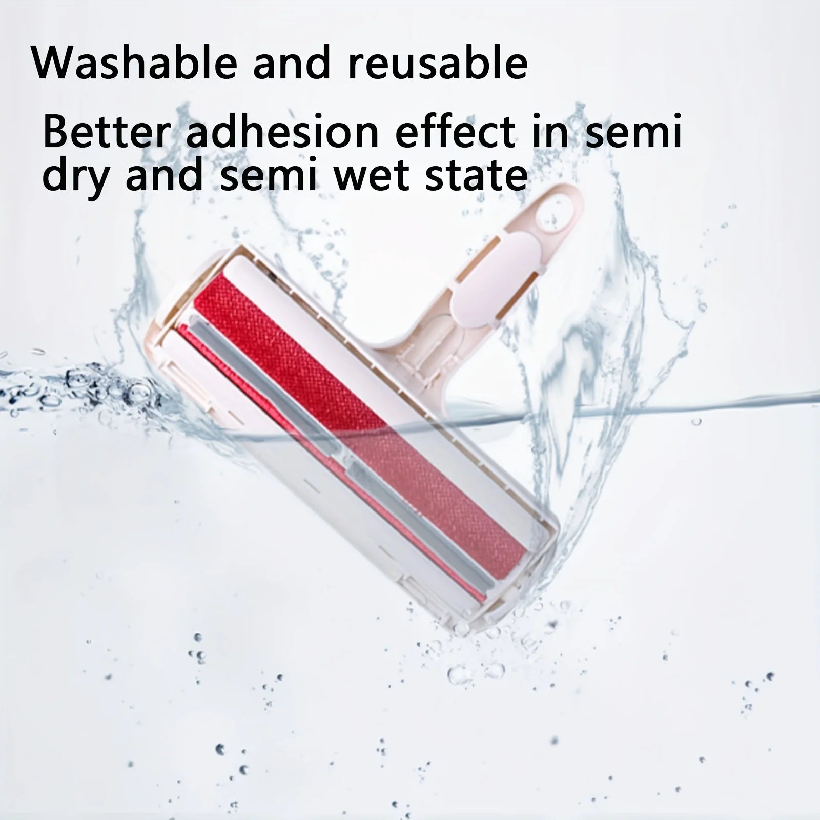 Reusable Pet Hair Remover Roller - Washable Cat Dog Fur Roller, Couch Carpet Furniture Lint Remover, No Sticky Tape Needed, Portable Cleaning Tool