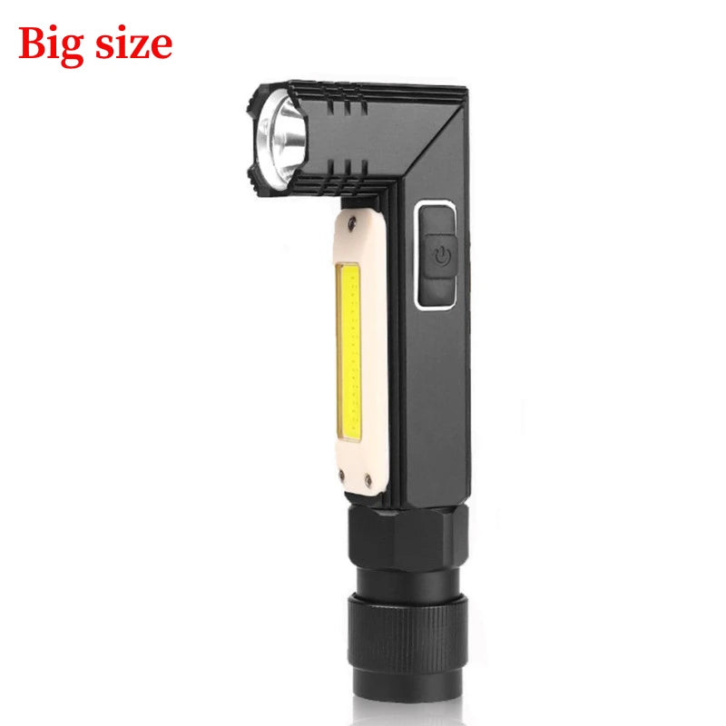 Rechargeable Work Light — 90-Degree Swivel, Magnetic Base, Portable, Cordless, Bright, Durable