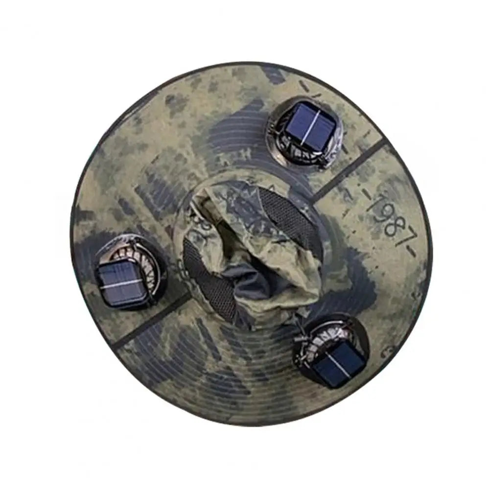 Solar Hat — Cooling Fan, Adjustable, Wide Brim, Portable, UV Protection
