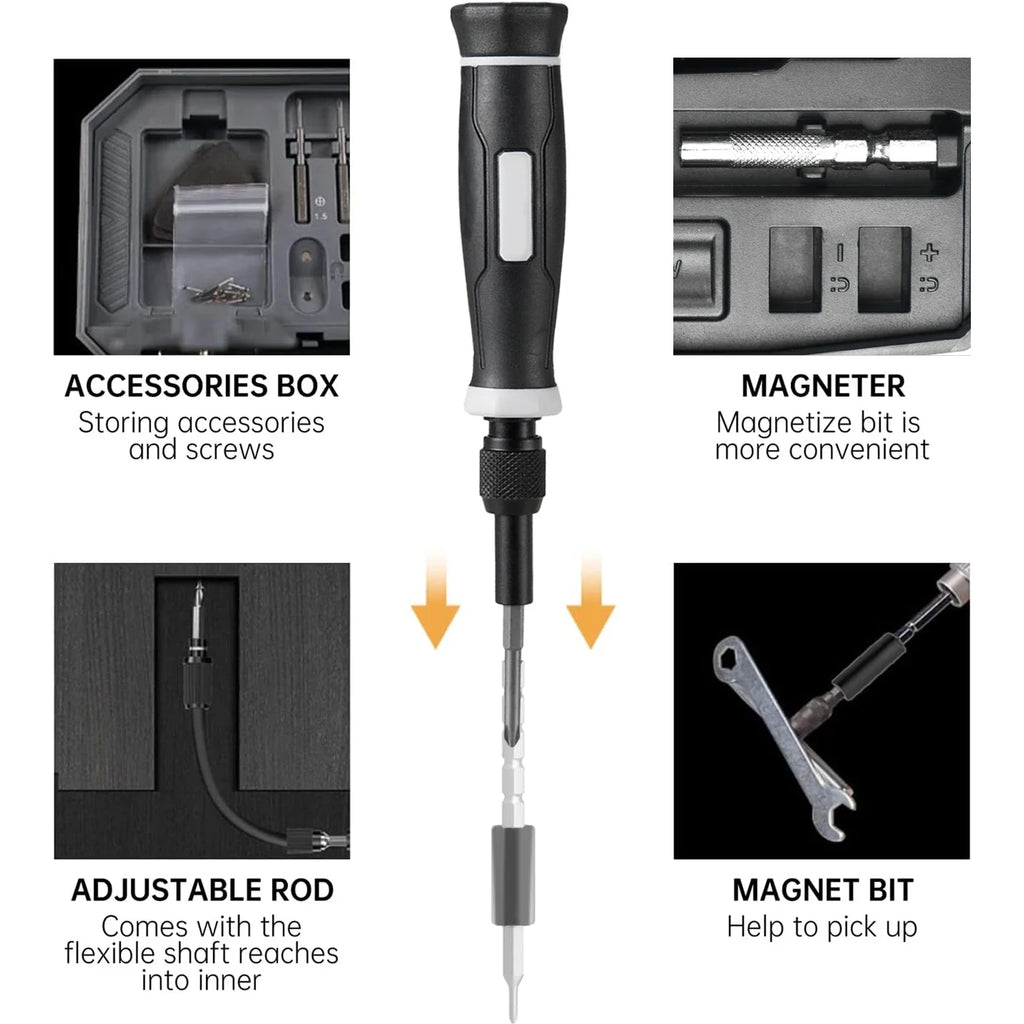 Precision Screwdriver Kit - 25-in-1 or 152-in-1 Magnetic Bit Set for Phone, Laptop, Game Console, Glasses & Watch Repair