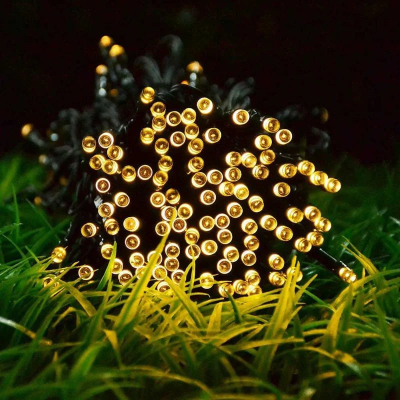 Outdoor Solar Fairy String Lights - 100ft Waterproof LED Twinkle Lights, Patio Garden Wedding Tree Decor, 8 Modes, No Wiring Needed