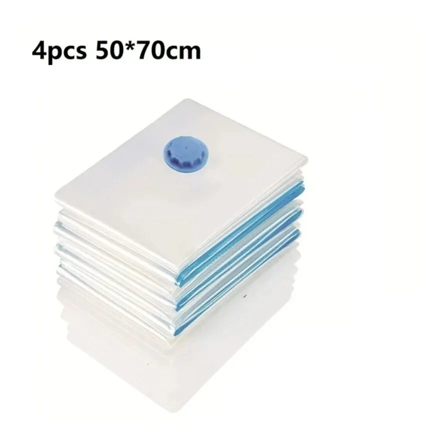 Electric Vacuum Storage Bag Kit with Mini Pump - Compress Clothes, Bedding & Travel Luggage by 75% in 60 Seconds
