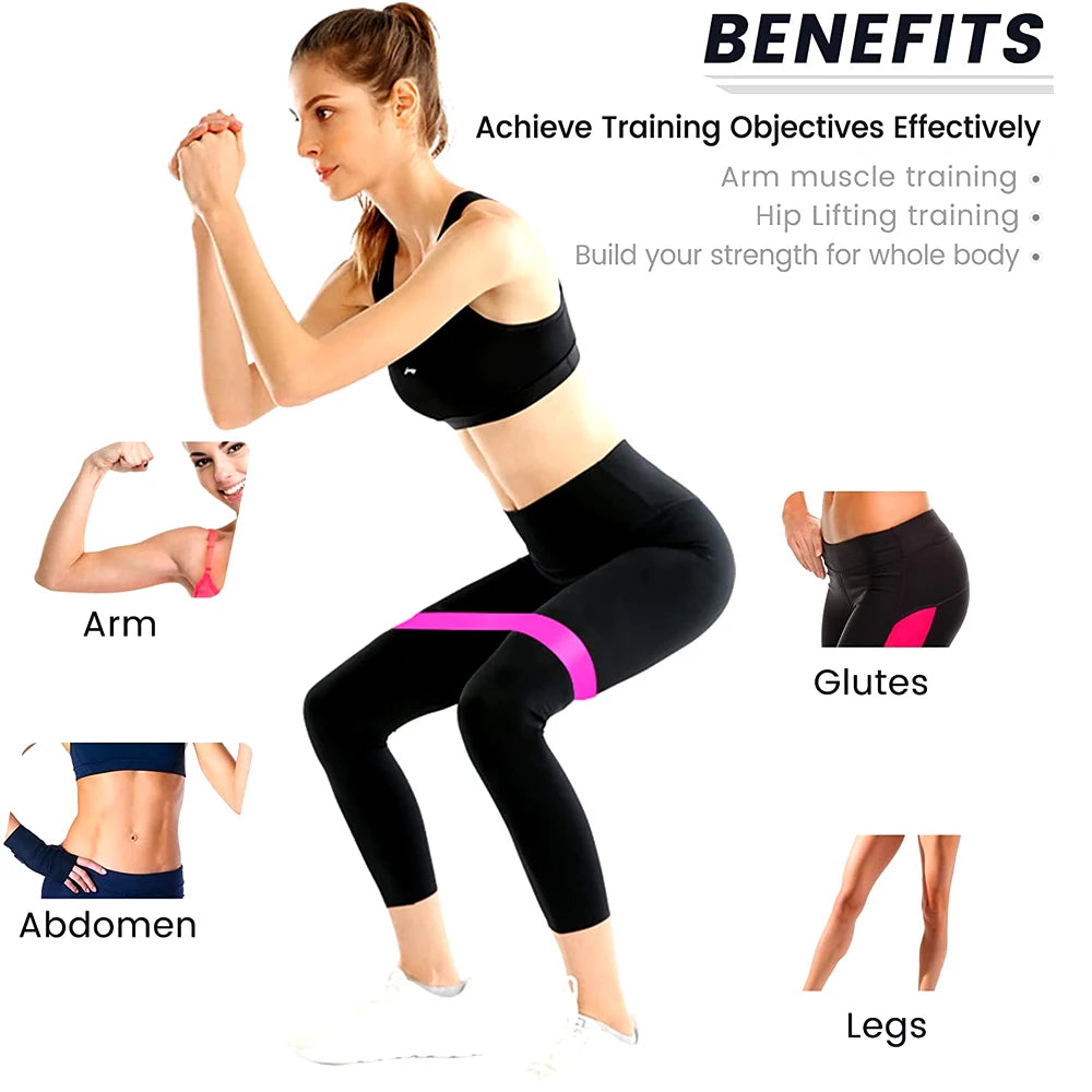 5-Level Resistance Bands Set with Carry Bag - Full Home Gym Workout Kit for Strength, Mobility, Stretching & Travel Fitness