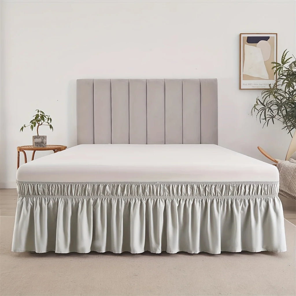 Bed Skirt — Wrinkle-Resistant, Easy Fit, Dust Ruffle, Platform-Free, All-Around Elastic, Durable Microfiber