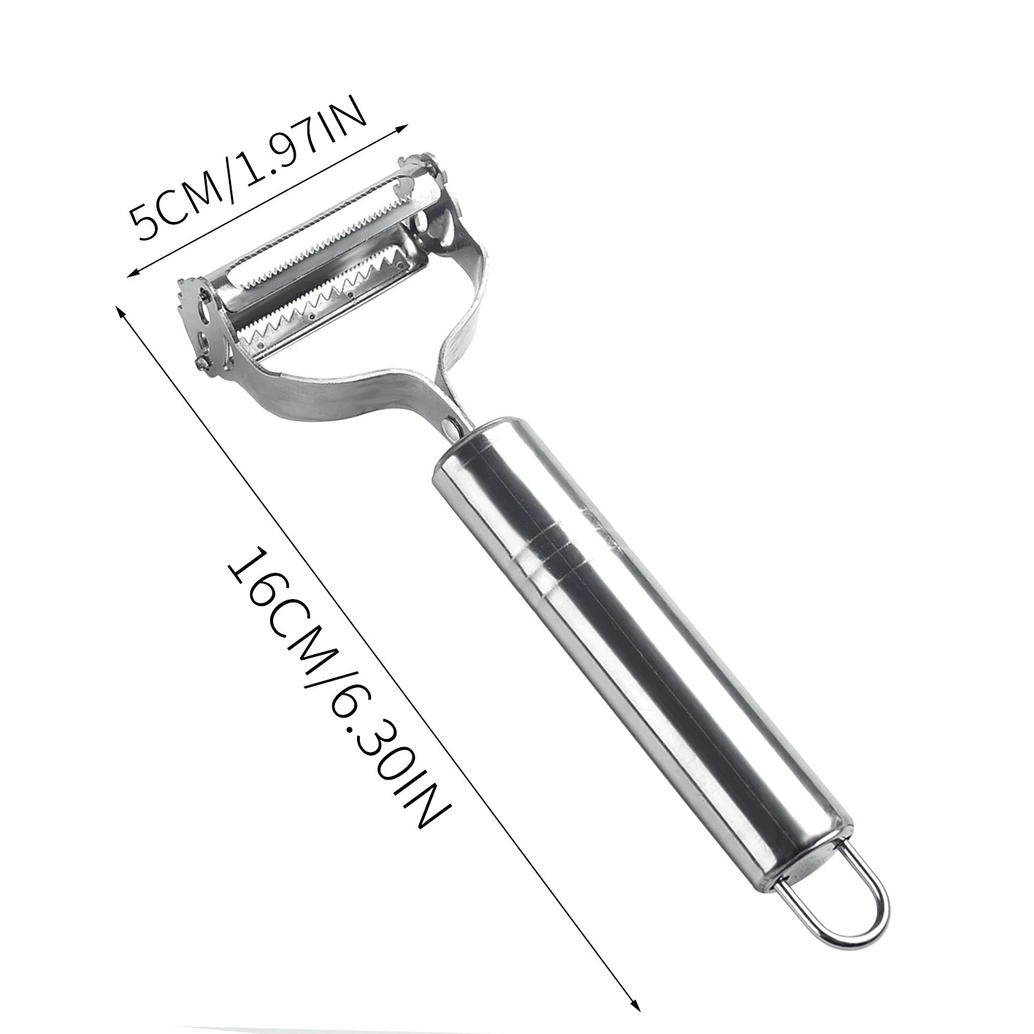Stainless Steel Multi-Function Vegetable Peeler - Y-Style Slicer Grater, Potato Cucumber Apple Peeler, Julienne Kitchen Tool, Dishwasher Safe