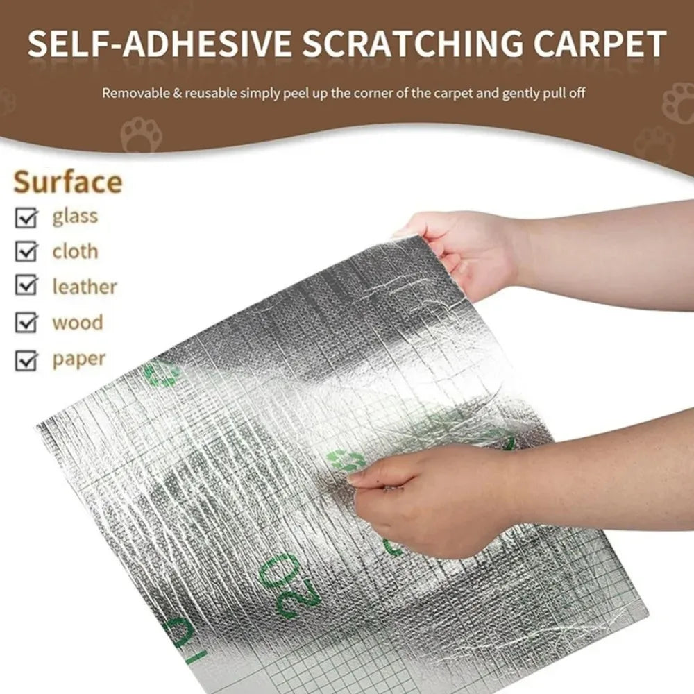 Cat Scratching Mat — Self-Adhesive, Durable, Flexible, Furniture Protector, Sisal