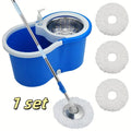 Spin Mop — 360° Rotating, Hands-Free, Easy Wringing, Microfiber, Extendable Handle