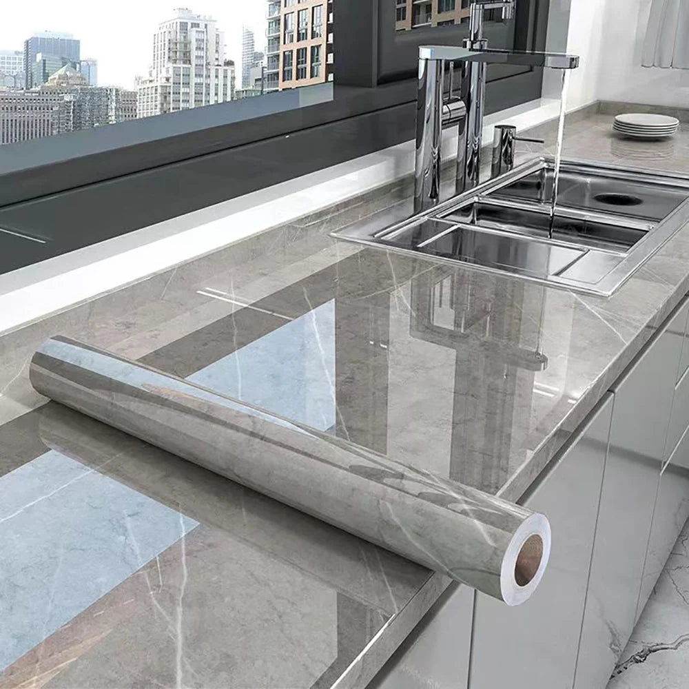 Marble Contact Paper — Self-Adhesive, Peel & Stick, Waterproof, Countertop, Cabinet, Wall