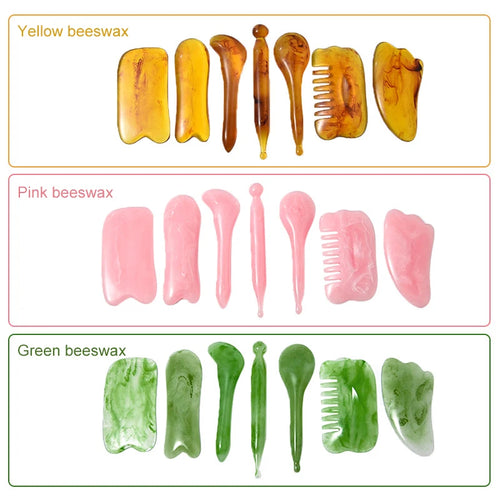 7-Piece Gua Sha & Jade Roller Beauty Set - Full Face, Neck & Body Massage Stones for Sculpting, Lymphatic Drainage & SPA Skincare