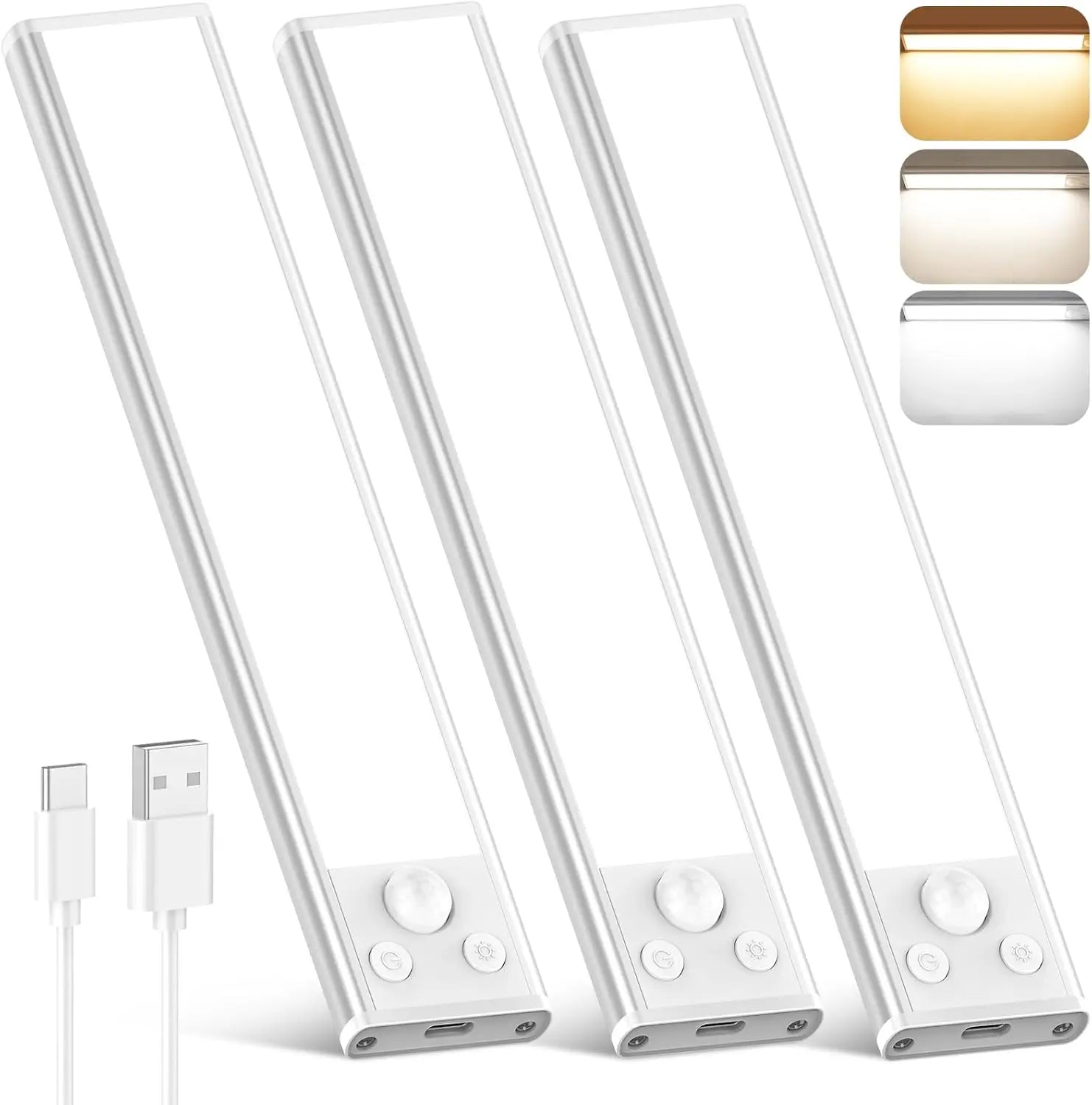 Under Cabinet Light — Motion Activated, Rechargeable, LED, Dimmable, Wireless, Easy Install