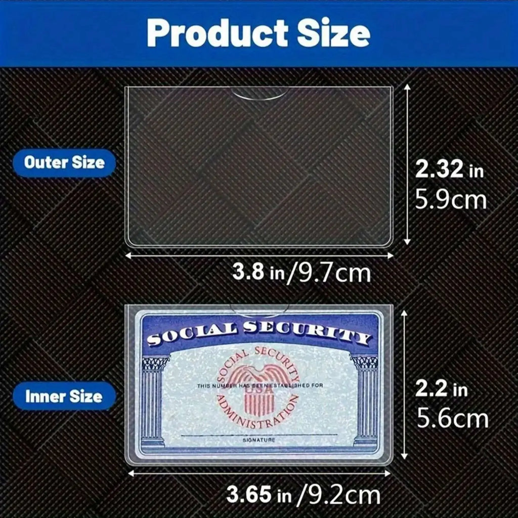 Card Sleeves — Waterproof, Clear PVC, Heavy Duty, Top Load, Credit Card Size, ID Badge Holder