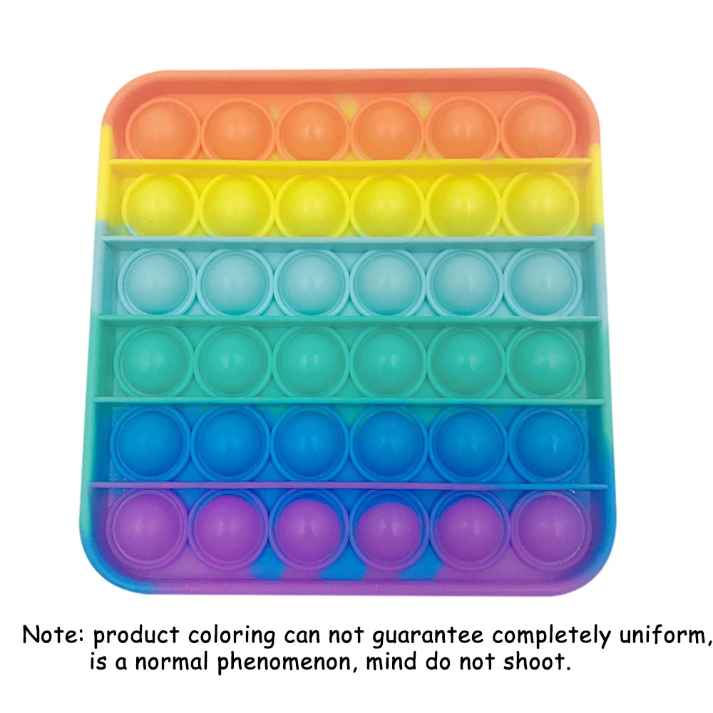 Silicone Push Pop Bubble Fidget Toy - Sensory Stress Relief Squeeze Toy, 34 Cute Shapes, Anti-Anxiety Calming Toy for Kids & Adults