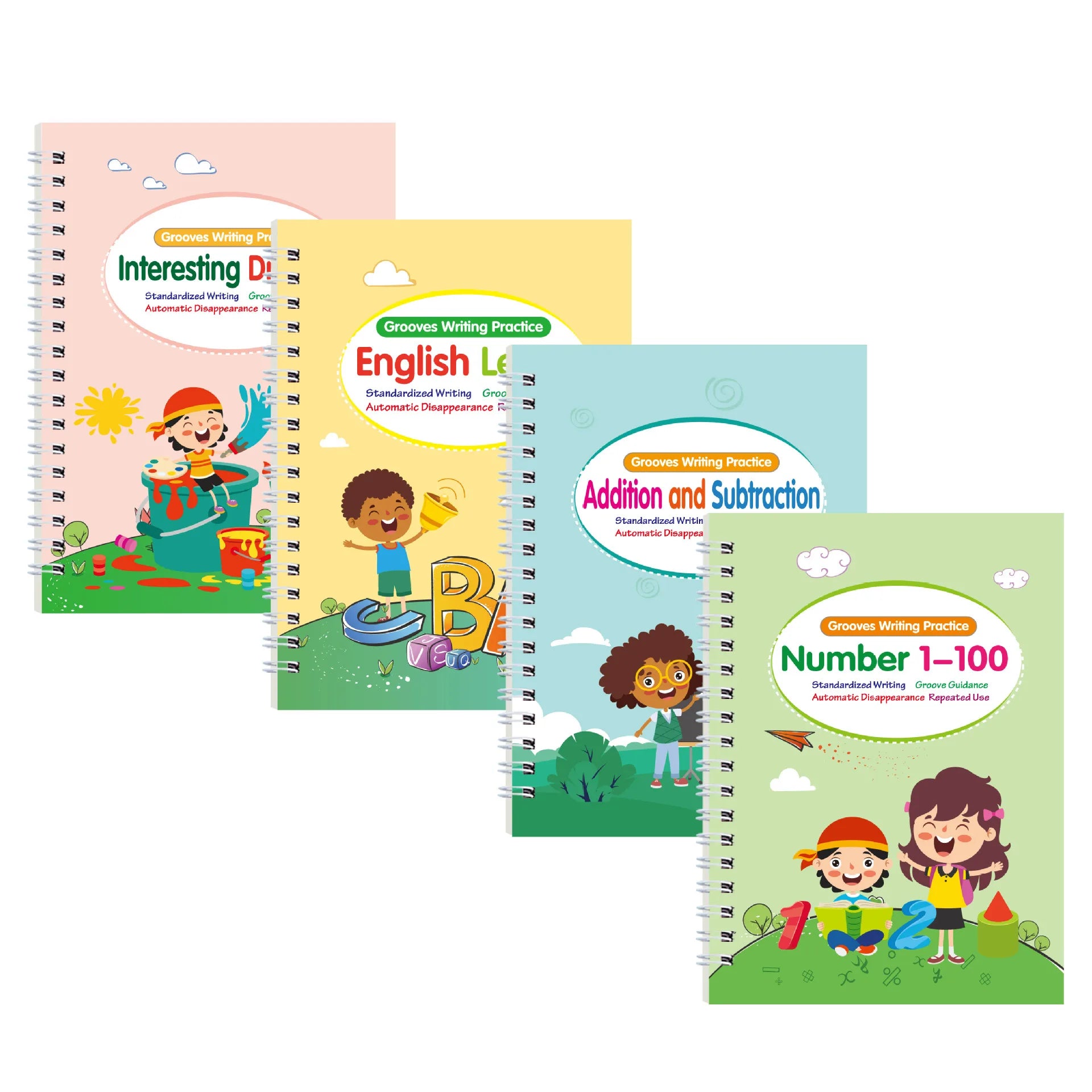 Magic Grooved Practice Copybook — Reusable Tracing, Calligraphy, Lettering, Preschool, Handwriting