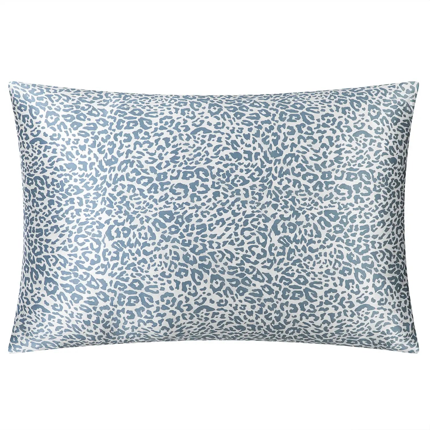 21 Momme Pure Mulberry Silk Pillowcase - Gray Leopard Print, Hidden Zipper, Queen / King Sizes, Hair & Skin Friendly