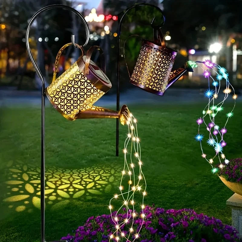 Solar Watering Can Light — Outdoor Garden Decor, Warm White, Waterproof, Hanging, Decorative