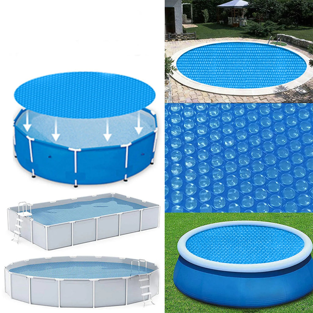 Solar Pool Cover — Round, Insulated, Durable, UV-Resistant, Bubble-Design, Heat-Retaining