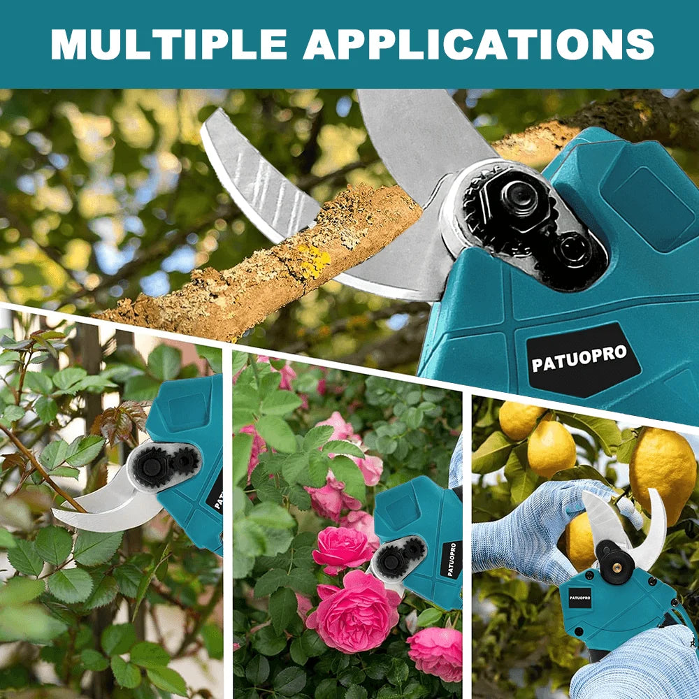 Electric Pruning Shears — Cordless, Rechargeable, Professional, Heavy Duty, Garden Tool