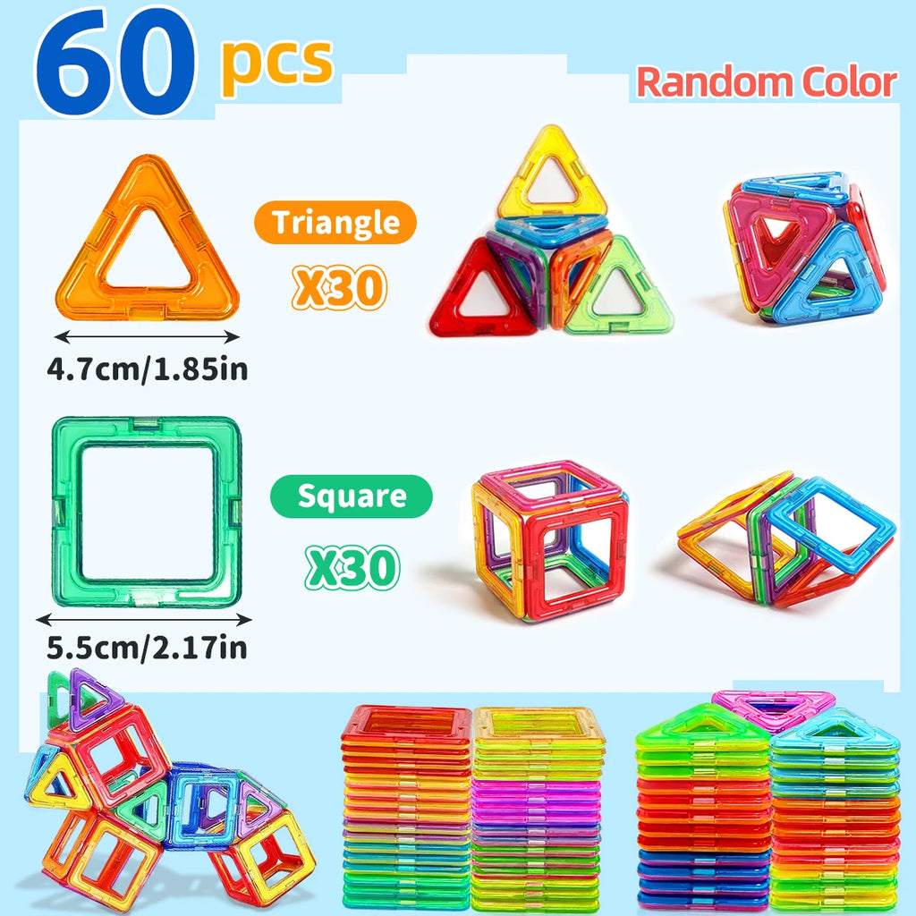 Magnetic Tiles — 80pc Set, Kids, Educational, STEM, Creative, Building Toy