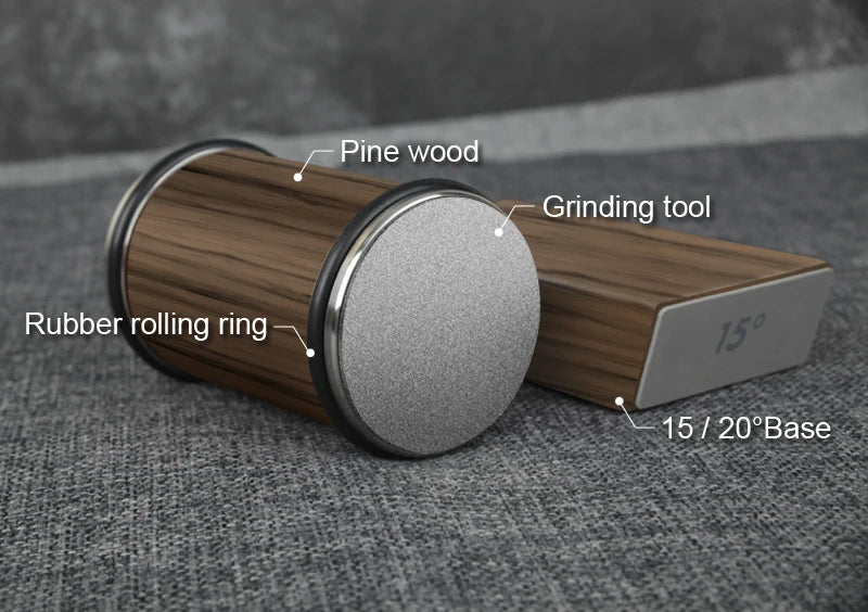 Knife Sharpener — Rolling Kit, Magnetic, Angle Guide, Precision, Professional, Stainless Steel
