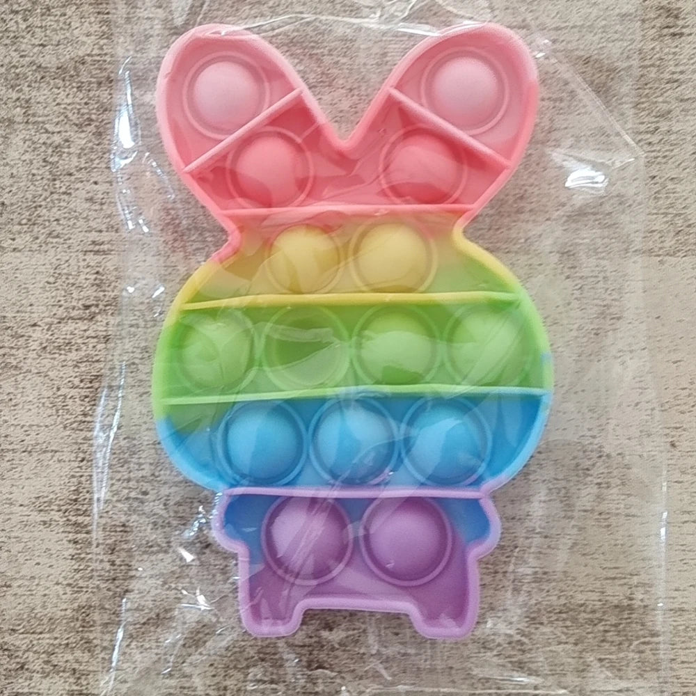 Silicone Push Pop Bubble Fidget Toy - Sensory Stress Relief Squeeze Toy, 34 Cute Shapes, Anti-Anxiety Calming Toy for Kids & Adults