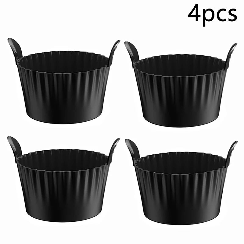 Silicone Egg Poacher Cup Set - Air Fryer, Microwave & Stovetop, Reusable Custard / Tart / Dessert Molds (3, 4, 6, or 12-Pack)