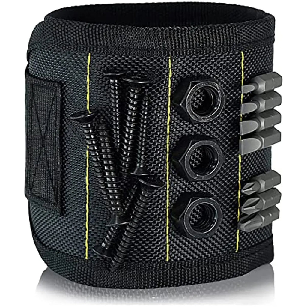 Magnetic Wristband Tool Holder - Strong Magnets for Screws, Nails, Drill Bits, Hands-Free DIY & Workshop Helper