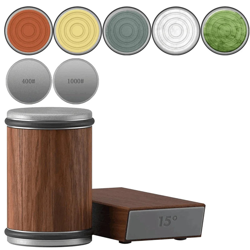 Knife Sharpener — Rolling Kit, Magnetic, Angle Guide, Precision, Professional, Stainless Steel