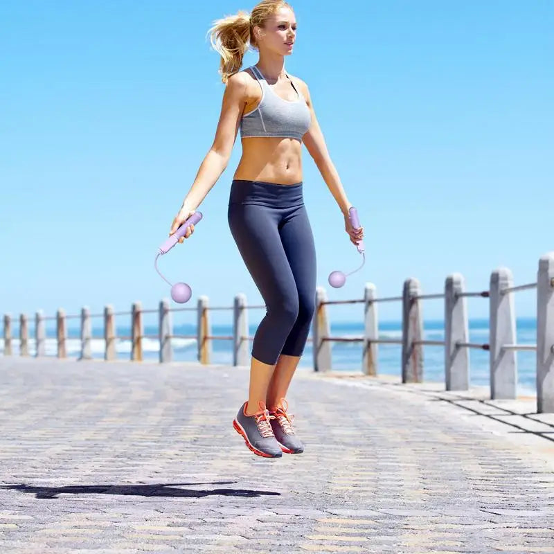 Counting Jump Rope - Smart Workout Skipping Rope with Digital Counter & Timer, Silicone Handles, Adjustable Length, Cardio Fitness Training Tool