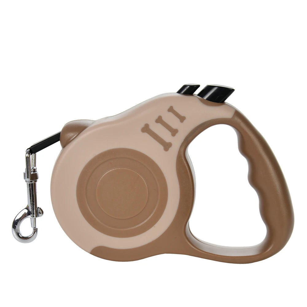 Retractable Dog Leash - 3m or 5m Auto-Locking Nylon Lead for Small to Medium Dogs & Cats, One-Hand Brake, 12 Colors