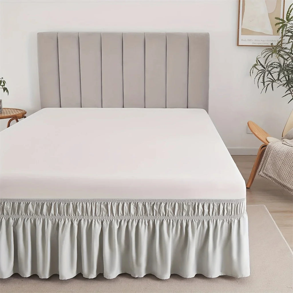Bed Skirt — Wrinkle-Resistant, Easy Fit, Dust Ruffle, Platform-Free, All-Around Elastic, Durable Microfiber