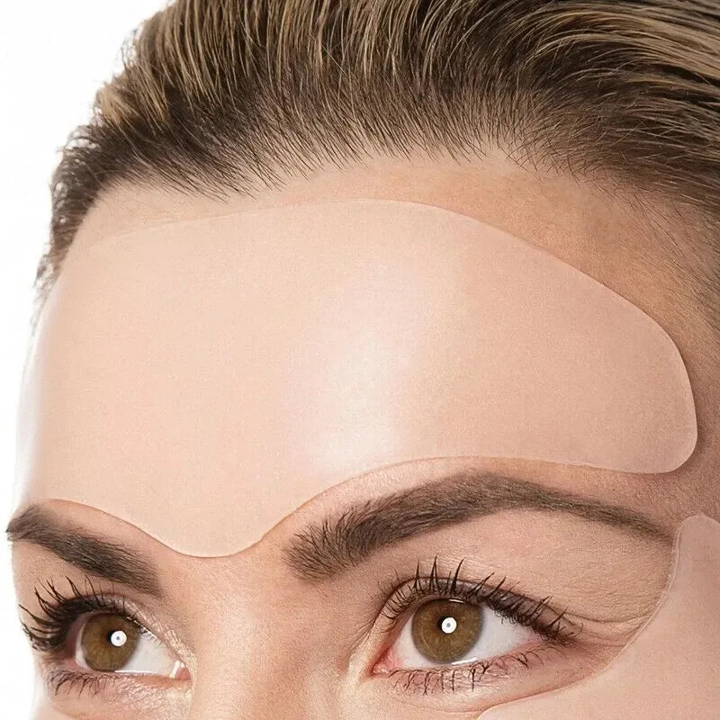Reusable Silicone Anti-Wrinkle Patches - Forehead, Eye & Hand Smoothing Pads, Wear Overnight for Plumper, Smoother Skin