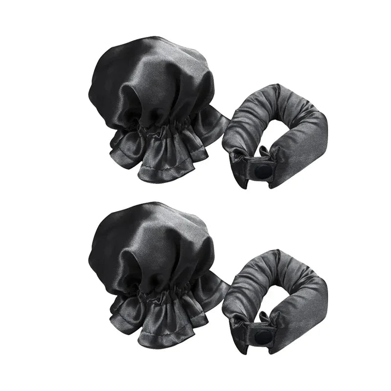 Heatless Hair Curler Set - Overnight Silk Curling Rod Headband, Damage-Free Waves While You Sleep