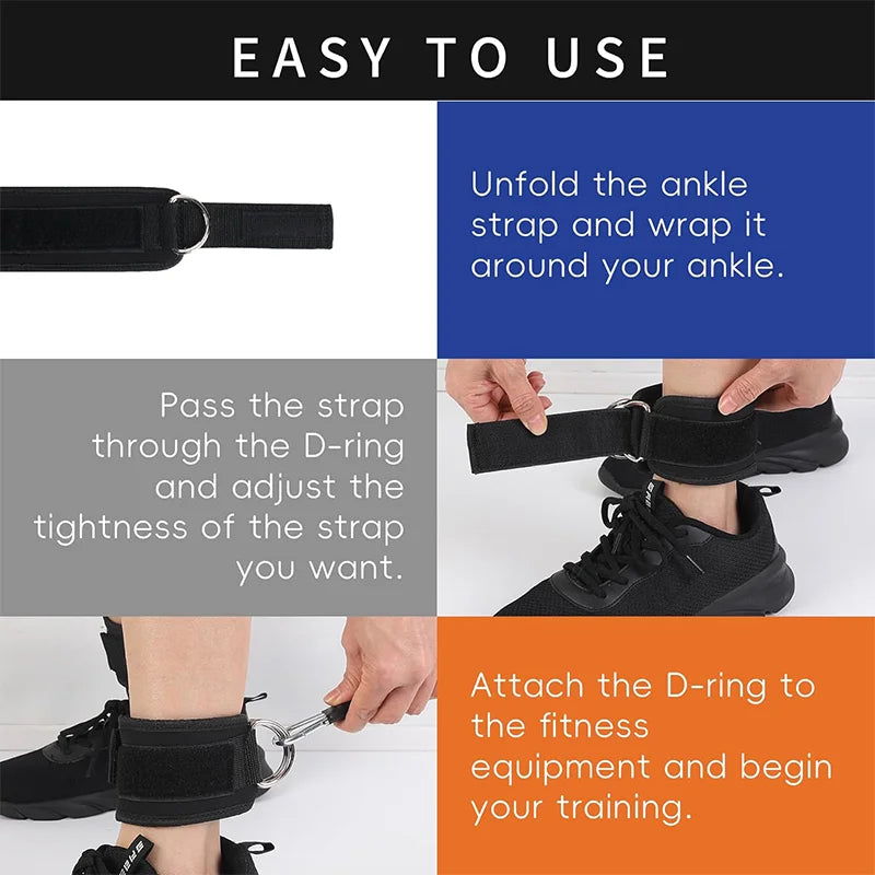 Ankle Resistance Bands — Premium Quality, Adjustable, Comfortable, Durable, Versatile, Portable