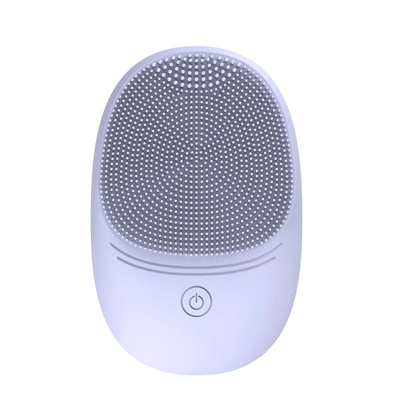 Sonic Silicone Facial Cleansing Brush - Electric Vibrating Face Scrubber, Deep Pore Exfoliator, Waterproof Skin Care Massager, USB Rechargeable