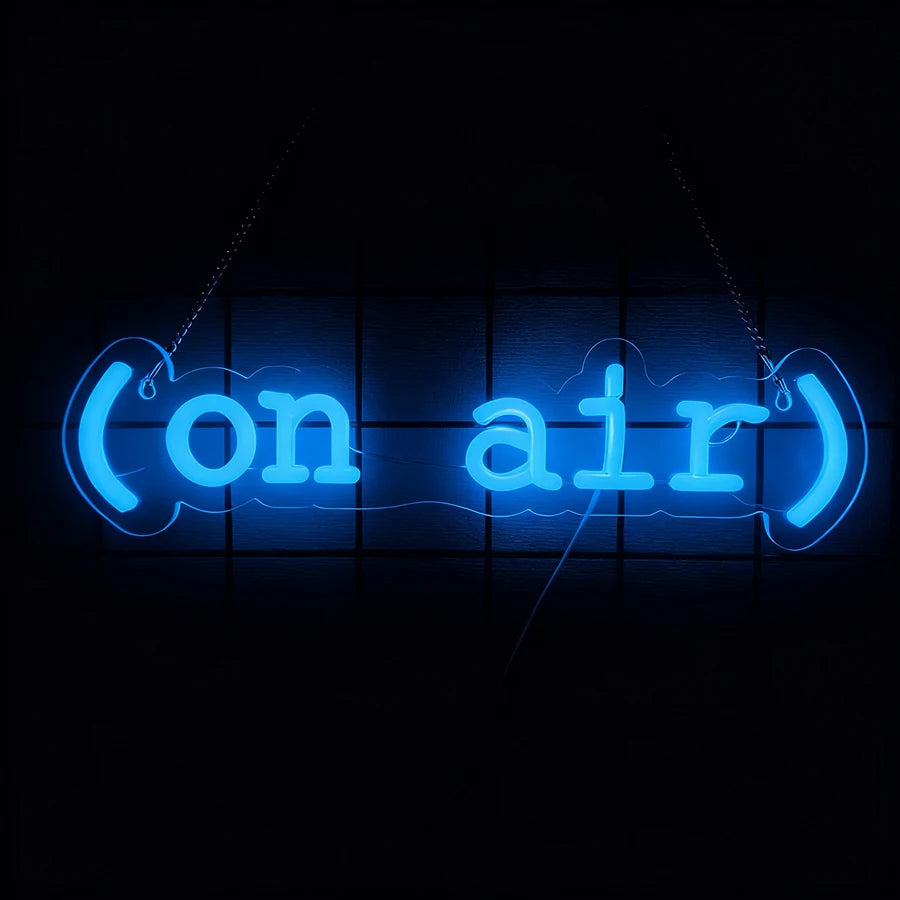 LED Neon ON AIR Sign - USB Powered Wall Decoration Light, Studio Bar Gaming Room Bedroom Decor, Modern Aesthetic Acrylic LED Sign