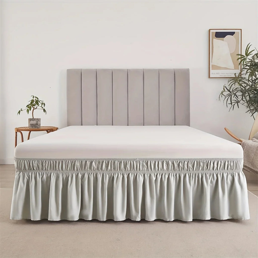 Bed Skirt — Wrinkle-Resistant, Easy Fit, Dust Ruffle, Platform-Free, All-Around Elastic, Durable Microfiber