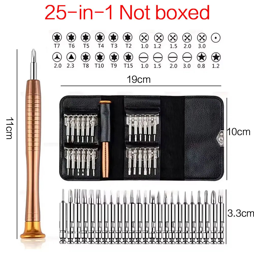 Precision Screwdriver Kit - 25-in-1 or 152-in-1 Magnetic Bit Set for Phone, Laptop, Game Console, Glasses & Watch Repair