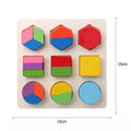 Wooden Peg Puzzles — 6-Pack, Toddler, Montessori, Educational, Fine Motor, Sorting
